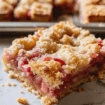3 Ingredient Rhubarb Squares