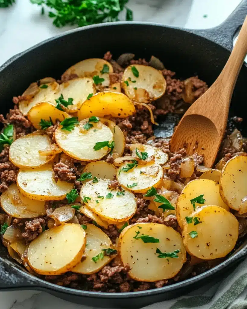 Ground Beef And Potatoes Skillet Recipe