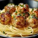 GARLIC BUTTER CHICKEN BITES WITH CREAMY PARMESAN PASTA Recipe 6 GARLIC BUTTER CHICKEN BITES WITH CREAMY PARMESAN PASTA Recipe