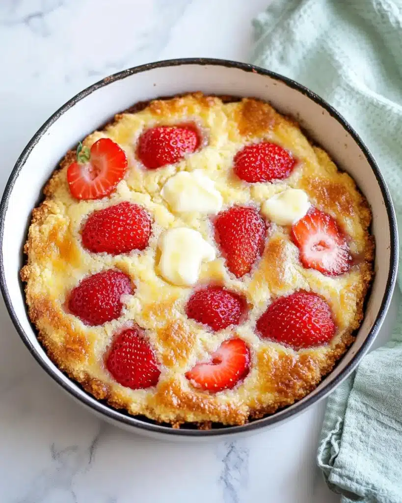 STRAWBERRY CREAM CHEESE COBBLER Recipe