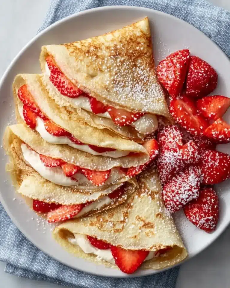 Strawberry Protein Crepes