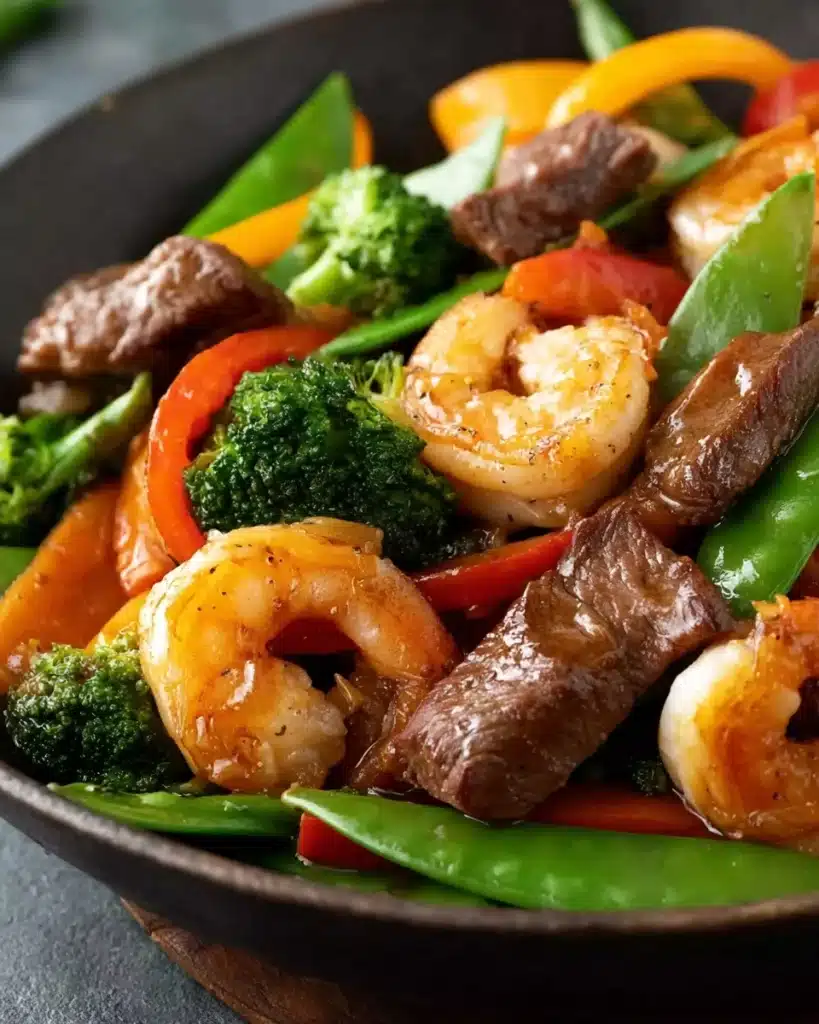 STEAK AND SHRIMP STIR FRY Recipe
