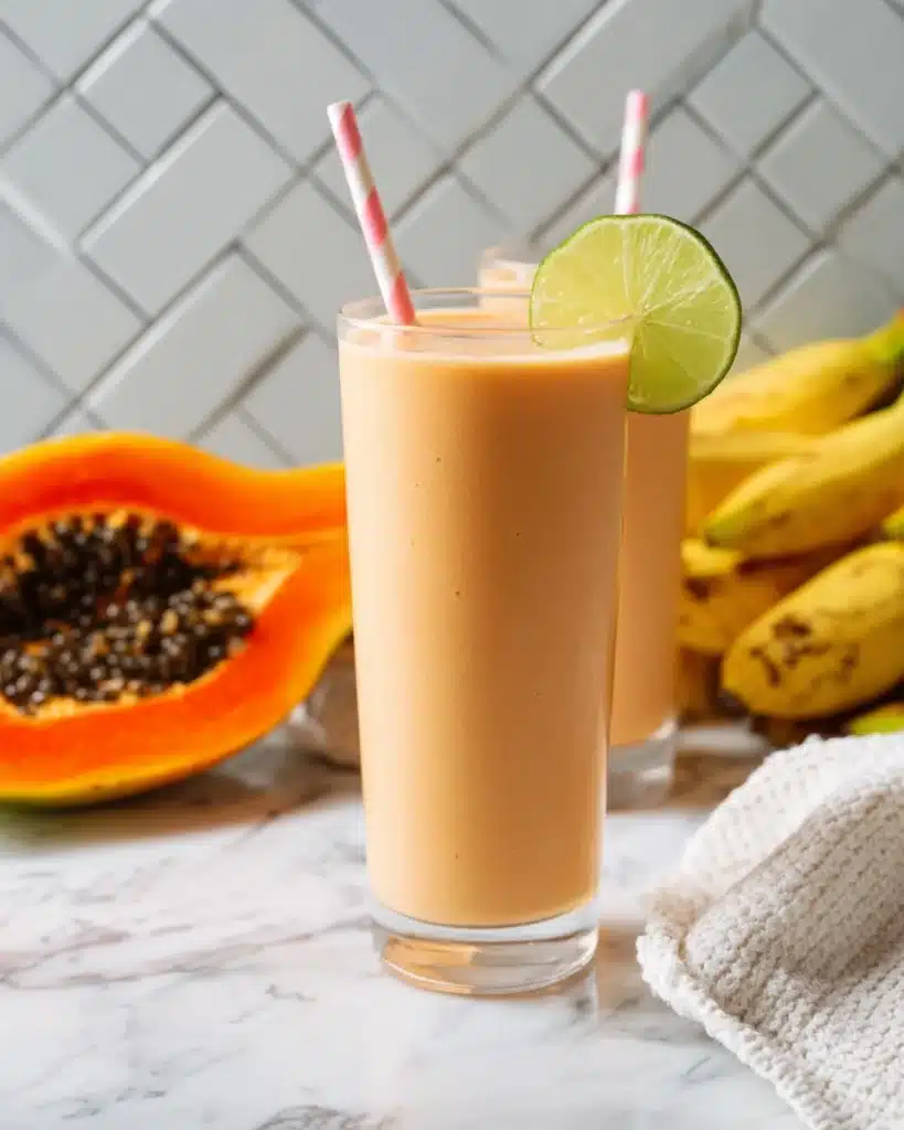 Vibrant Papaya Turmeric Smoothie! Recipe
