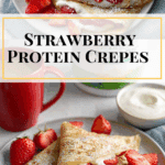 Strawberry Protein Crepes