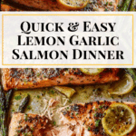 One Pan Lemon Garlic Baked Salmon and Asparagus Recipe