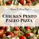 Chicken Pesto Paleo Pizza {GF, DF} Recipe