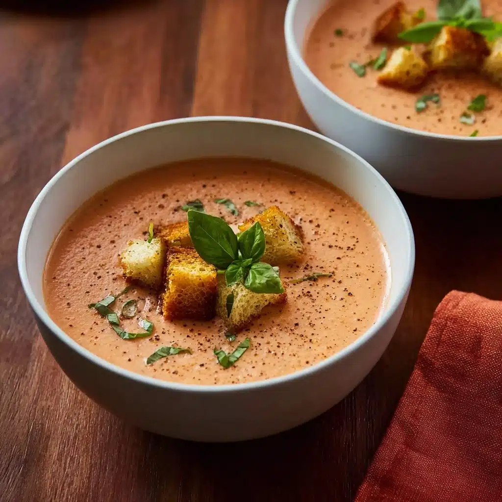 Rich and Creamy Tomato Basil Soup Recipe - Recipe Image