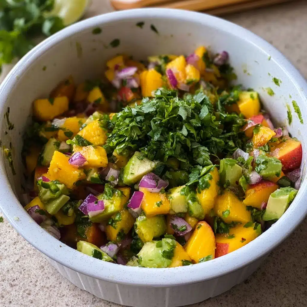 Peach Avocado Salsa Recipe 4 Peach Avocado Salsa Recipe - Recipe Image