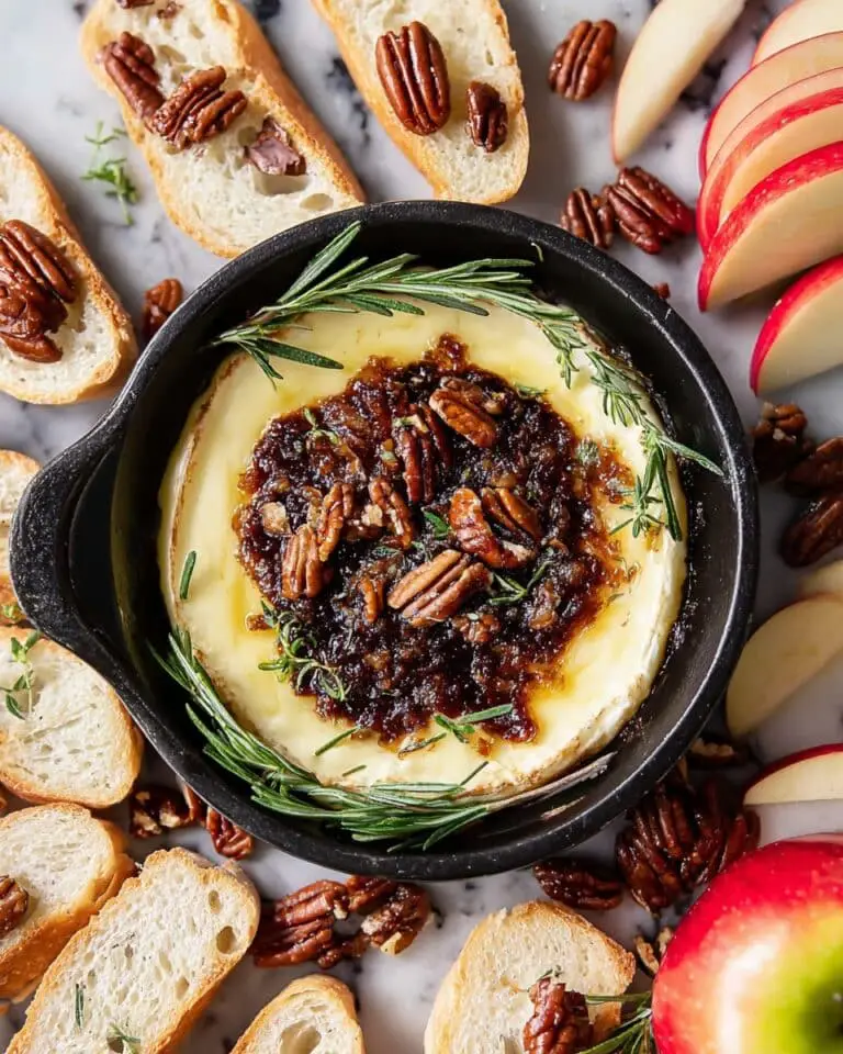 Baked Brie with Jam and Nuts Recipe