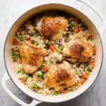 One-Pot Oven-Baked Chicken and Rice with Vegetables Recipe