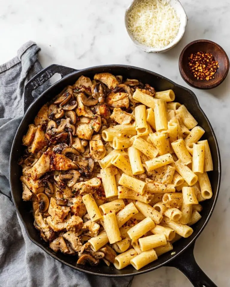 Creamy Chicken Mushroom Pasta Recipe