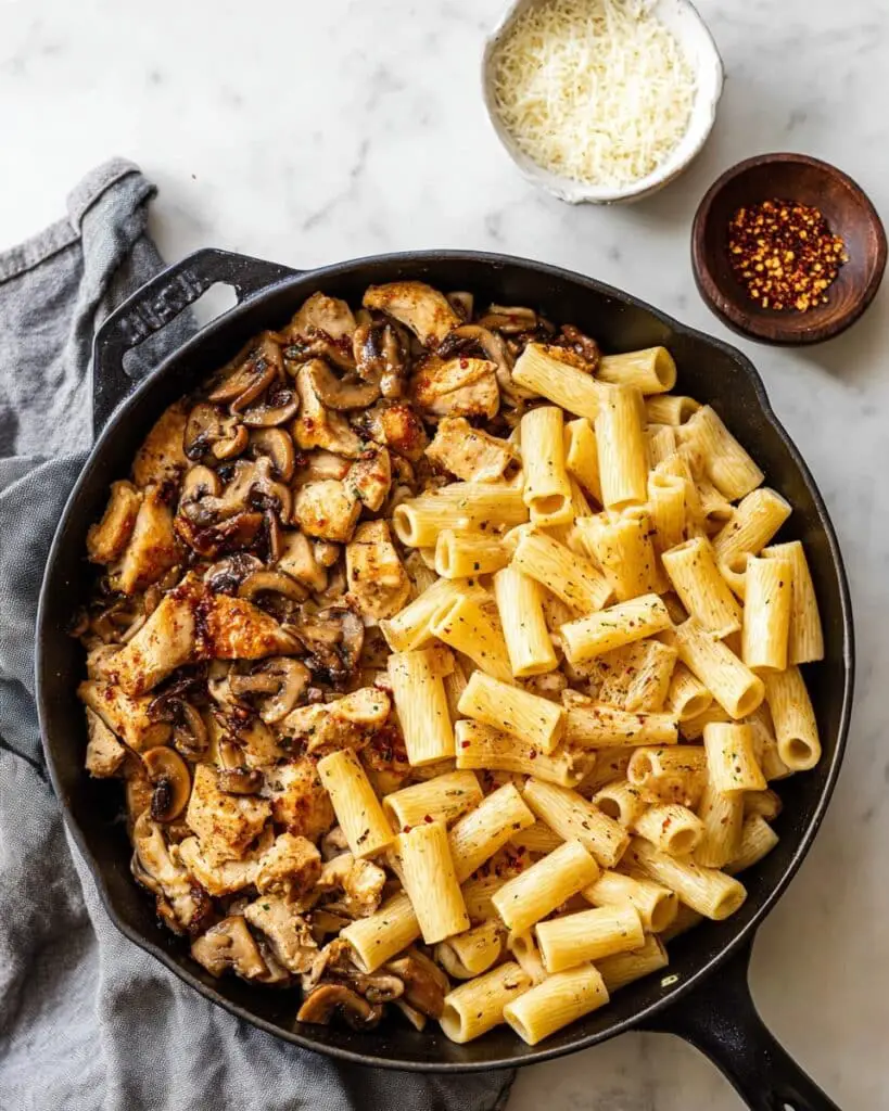 Creamy Chicken Mushroom Pasta Recipe