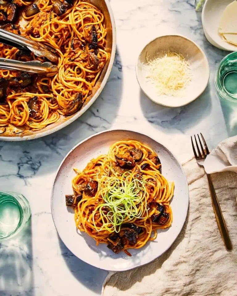 Gochujang Pasta with Eggplant Recipe