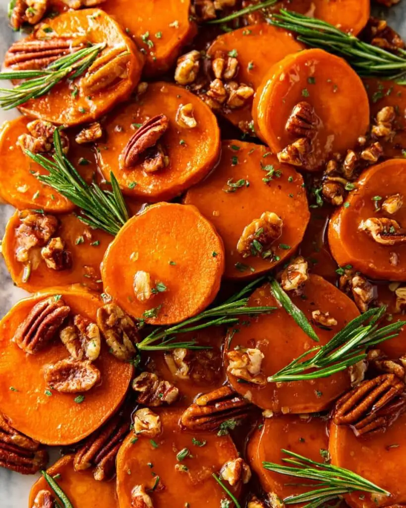 Candied Yams with Orange, Cinnamon, and Pecans Recipe