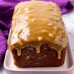Banana Pecan Bread with Caramelized White Chocolate and Sorghum Glaze Recipe