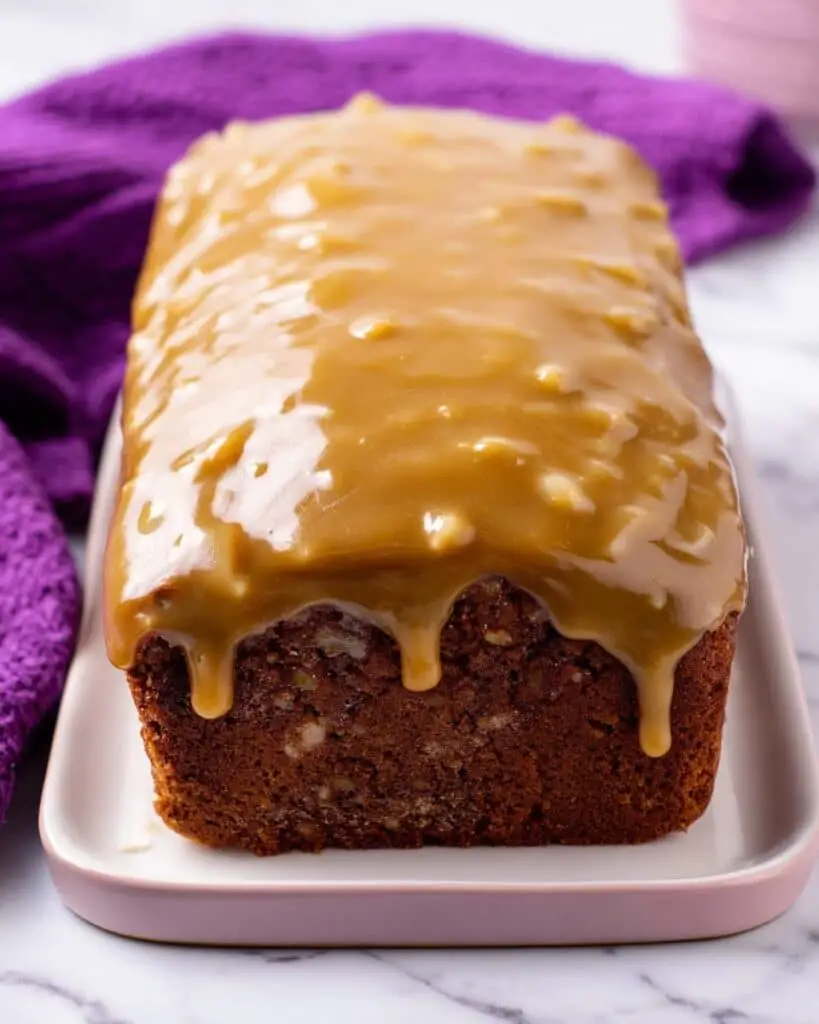 Banana Pecan Bread with Caramelized White Chocolate and Sorghum Glaze Recipe