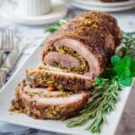 Garlic & Pistachio Stuffed Leg of Lamb Recipe