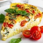 Crustless Tomato and Basil Quiche Recipe