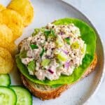 Creamy Tuna Salad with Greek Yogurt and Dill Pickles Recipe