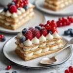 Berry and Creamy White Chocolate and Yogurt Mille Feuille Recipe