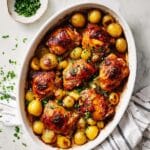 Oven-Roasted Chicken Thighs with Crispy Potatoes and Balsamic Marinade Recipe