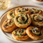 Spinach and Ricotta Puff Pastry Pinwheels Recipe
