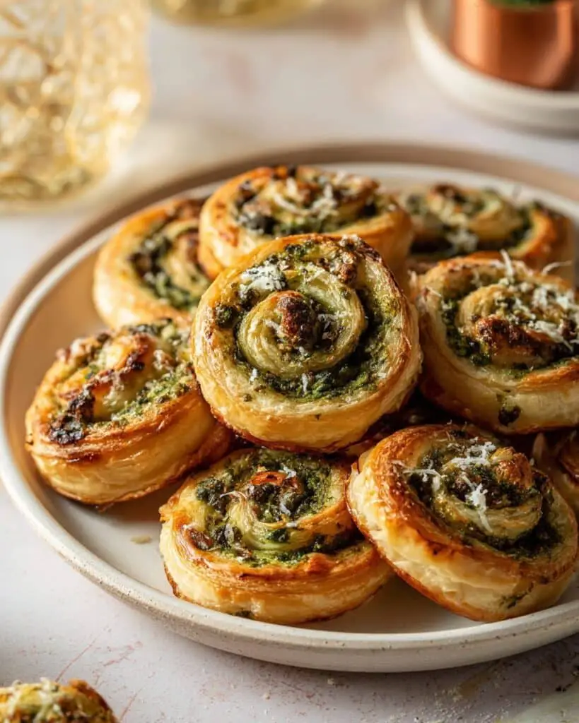 Spinach and Ricotta Puff Pastry Pinwheels Recipe