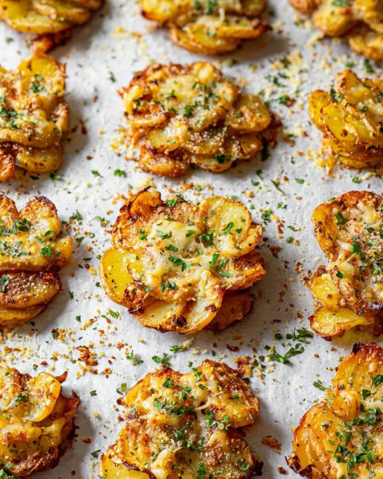 Garlic Parmesan Crispy Smashed Potatoes Recipe