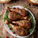 Roasted Turkey Drumsticks with Herb and Spice Rub Recipe