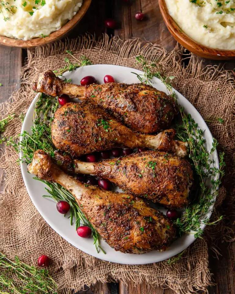 Roasted Turkey Drumsticks with Herb and Spice Rub Recipe