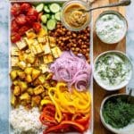 Sheet Pan Greek Veggie Feta Bowls Recipe