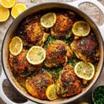 Skillet Chicken Thighs with Lemon and Herbs Recipe