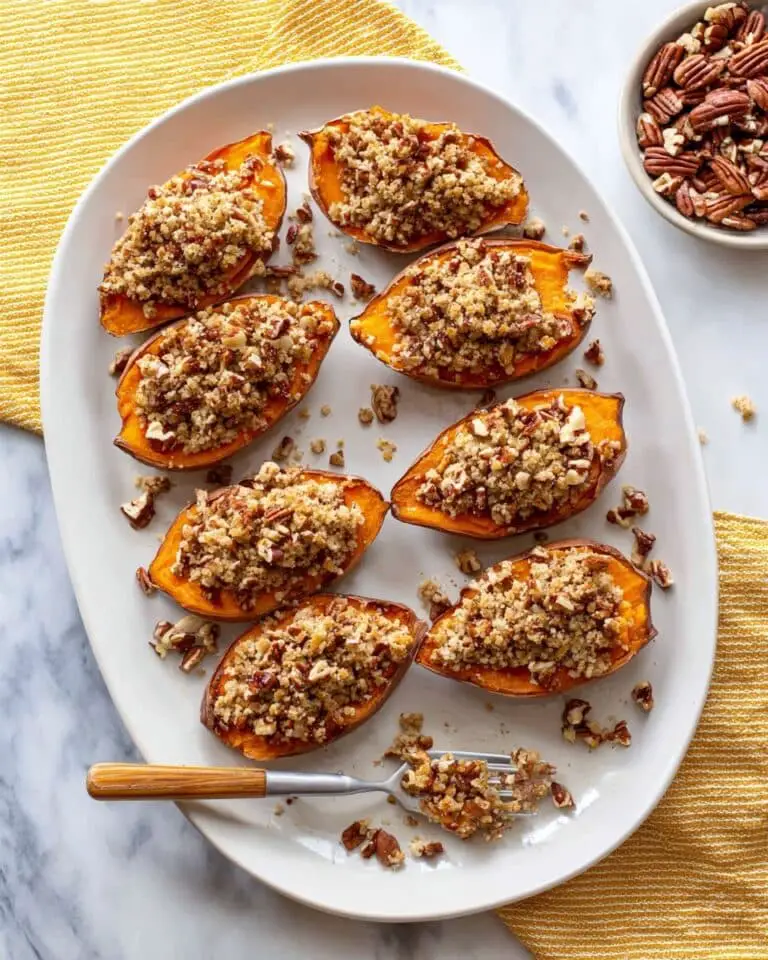 Twice Baked Sweet Potato with Pecans and Spices Recipe