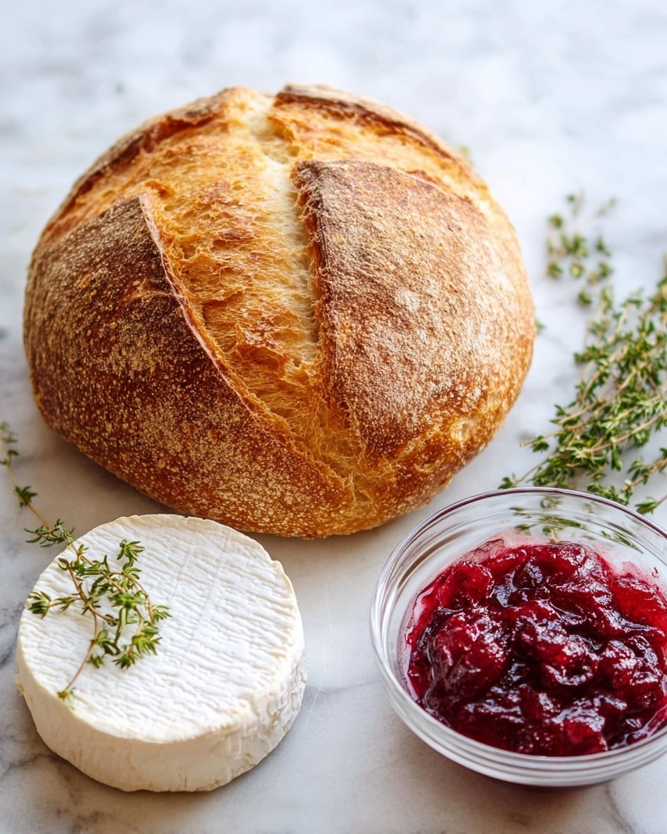 A round loaf of bread with a dark golden brown crust is placed on a light wooden surface. The top of the loaf is hollowed out to fit a wheel of pale yellow cheese inside. The bread is sliced all around the edges, creating small sections but staying attached to the base. The cheese wheel has a soft, creamy texture with faint white marks on the surface. The bread’s inner crumb is light and fluffy, contrasting with the crusty outside. photo taken with an iphone --ar 4:5 --v 7