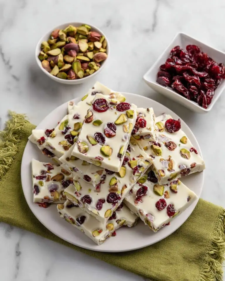 White Chocolate Cranberry Pistachio Bark Recipe