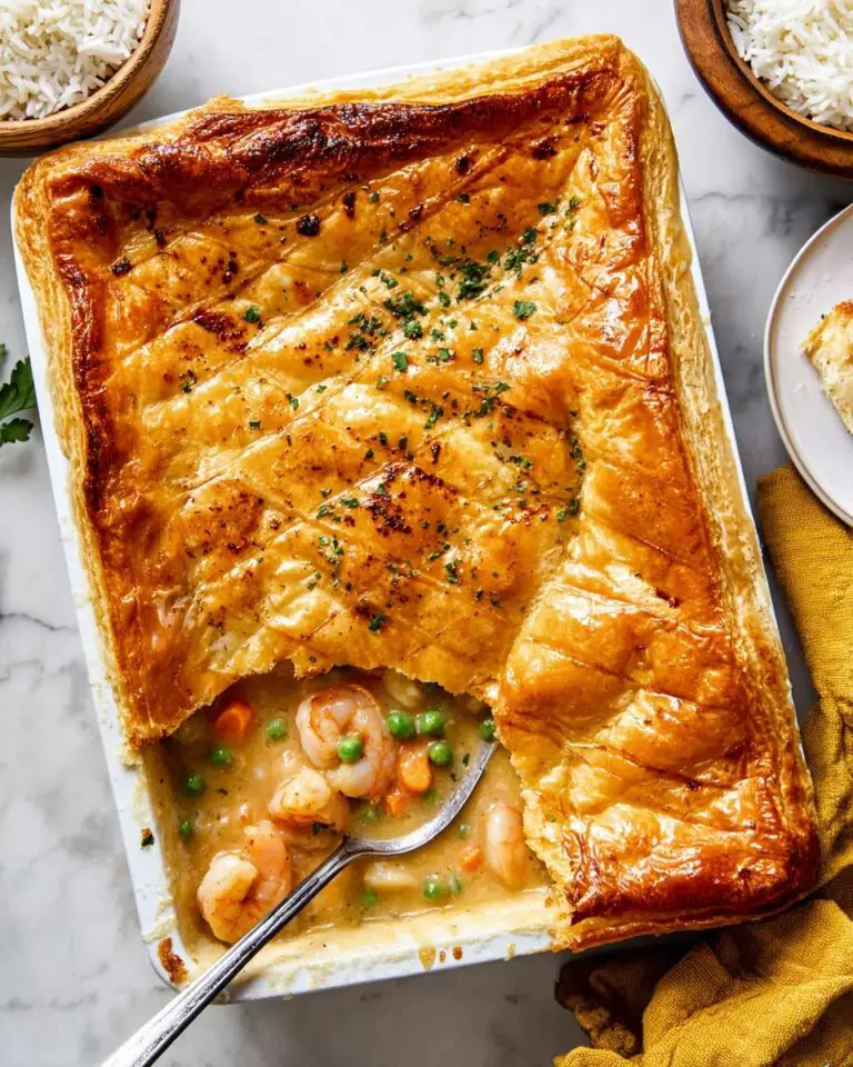 Seafood Pot Pie with Puff Pastry Recipe