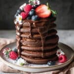 Chocolate Greek Yogurt Pancakes Recipe