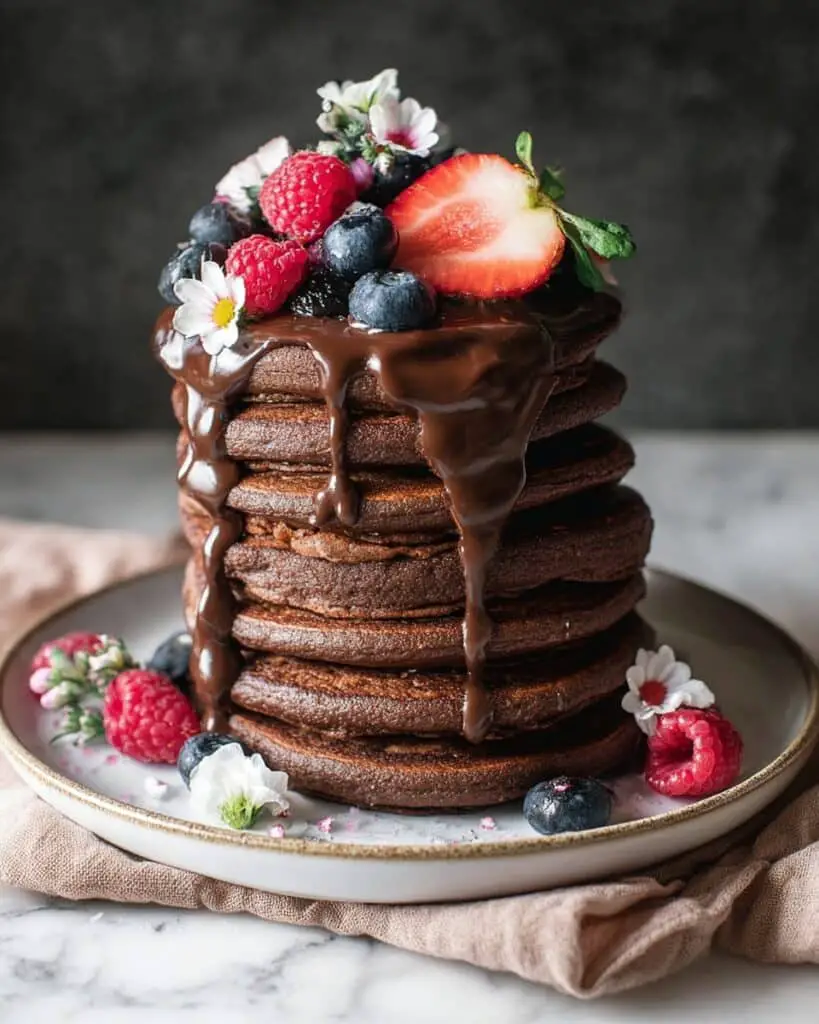 Chocolate Greek Yogurt Pancakes Recipe
