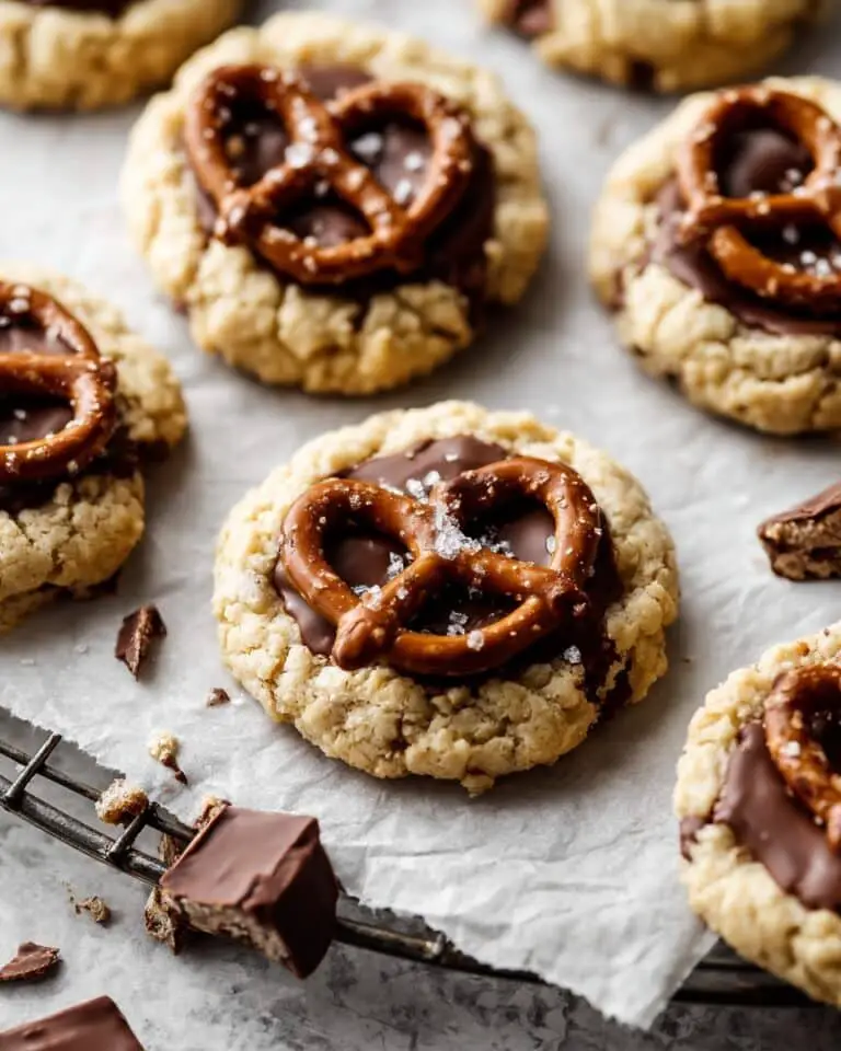 Chewy Chocolate Covered Pretzel Cookies Recipe