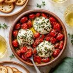Roasted Burrata Caprese Dip with Balsamic Glaze Recipe