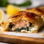 Salmon en Croute with Spinach and Feta Recipe