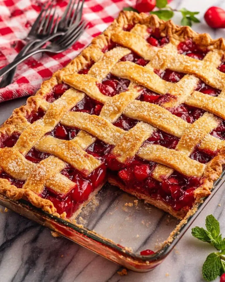 Cherry Slab Pie with Lemon and Coarse Sugar Recipe