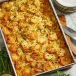 Sheet Pan Scalloped Potatoes with Gruyere, Cheddar, and Pecorino Recipe