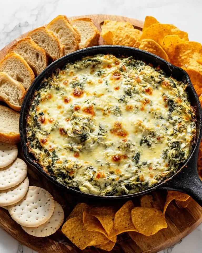 Cheesy Crab Spinach Artichoke Dip Recipe