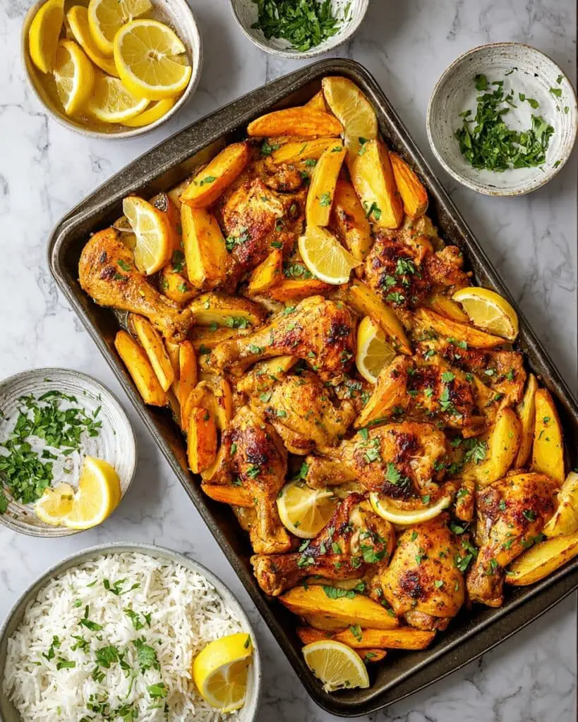 Roasted Chicken and Potatoes with Cilantro and Lemon Recipe