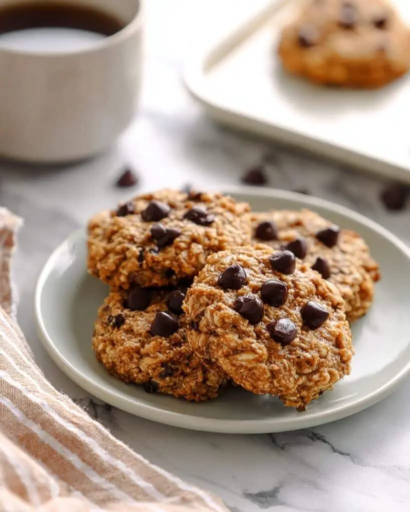 Healthy Banana Oatmeal Breakfast Cookies with Chocolate Chips Recipe
