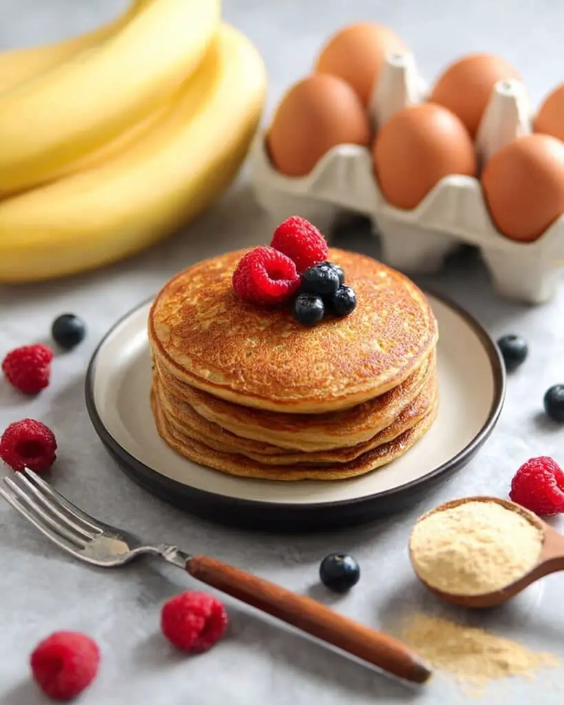 3-Ingredient Peanut Flour Pancakes Recipe