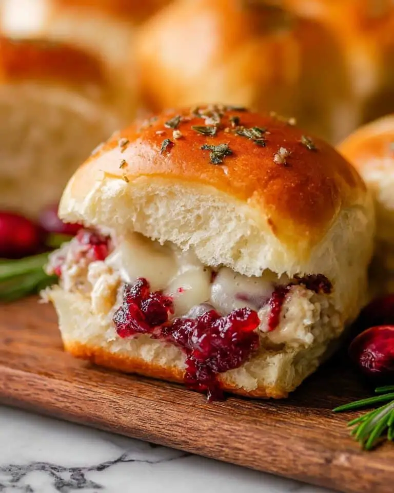 Easy Turkey and Cranberry Sliders with Hawaiian Rolls Recipe