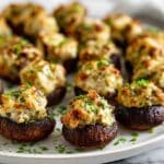 Stuffed Mushrooms with Italian Sausage, Cream Cheese, and Parmesan Recipe
