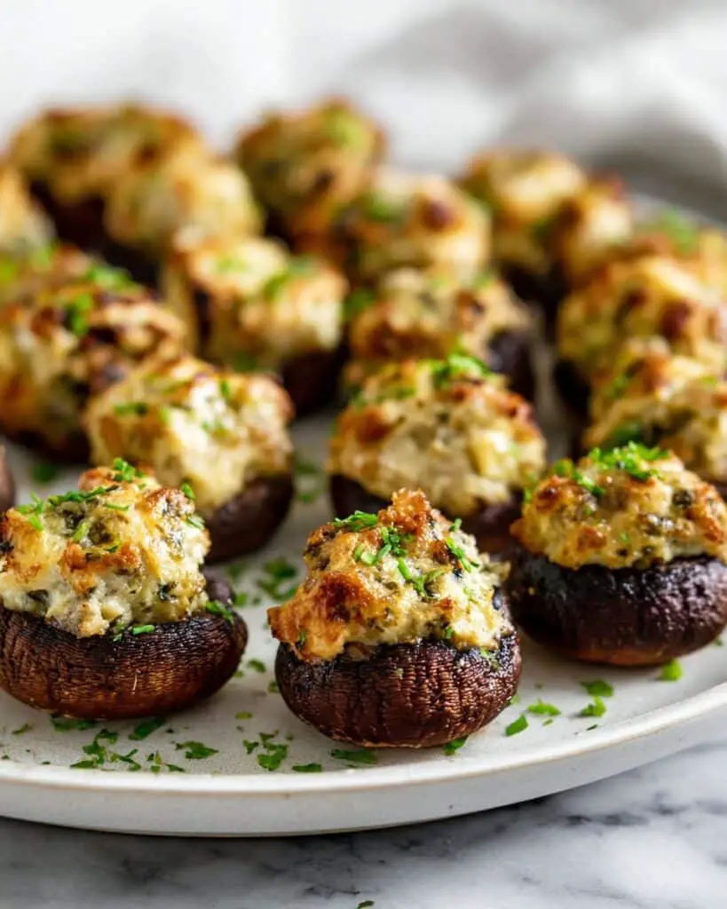 Stuffed Mushrooms with Italian Sausage, Cream Cheese, and Parmesan Recipe